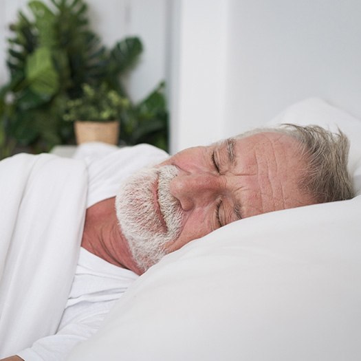 Man sleeping with his mouth open